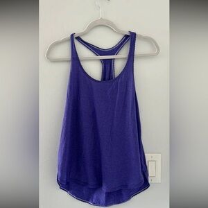 Purple Backless Tank Top with Racerback Design